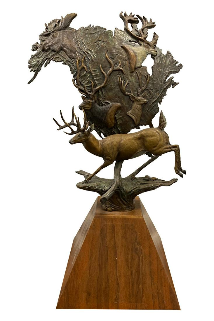 Fred Boyer Bronze Sculpture: Fred Boyer Bronze Sculpture, Dimensions approximately Height: 25" Width: 10.5" Depth: 10.5", Item will be sold without reserve. Anatomically detailed sculptures admired for their elegance and timeless