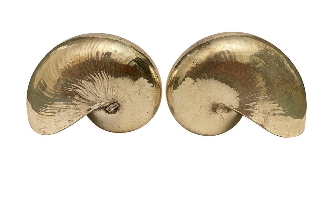 A PAIR OF COSTAGLI SILVER AND SHELL DISPLAY ITEMS (1 of 1)