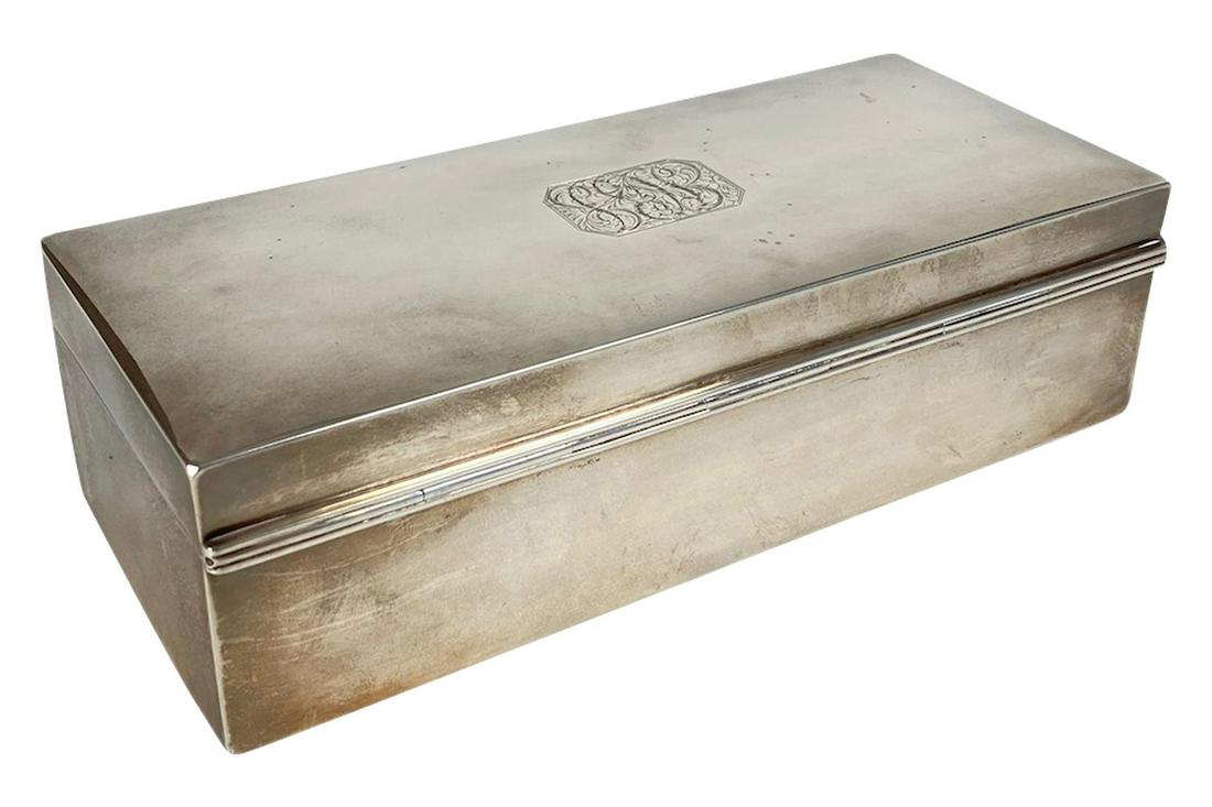 STERLING SILVER SMOKING HUMIDOR (1 of 3)
