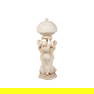 LARGE ANTIQUE ALABASTER FIGURAL LAMP OF THE THREE GRACES, CIRCA 1900