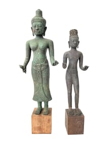 LOT OF TWO ASIAN BRONZES, 20TH CENTURY