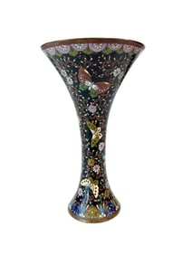 JAPANESE CLOISIONNE TRUMPET VASE, MID 20TH CENTURY