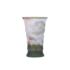 LARGE EMILE GALLE ACID ETCHED GLASS VASE, CIRCA 1900