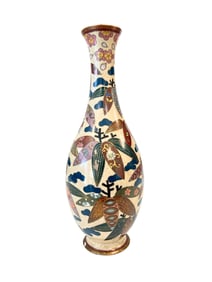 TALL JAPANESE CLOISIONNE ENAMEL VASE, MID 20TH CENTURY