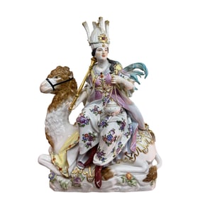 A MEISSEN PORCELAIN GROUP ALLEGORICAL OF THE 'FOUR CONTINENTS', Circa 1890