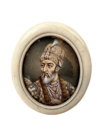 ANTIQUE INDIAN MINIATURE PAINTING OF A KING