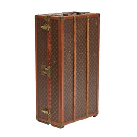 A LOUIS VUITTON MONOGRAM CANVAS WARDROBE TRUNK Circa 1920