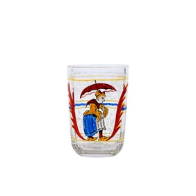 EMILE GALLE ENAMELED GLASS CUP, CIRCA 1900