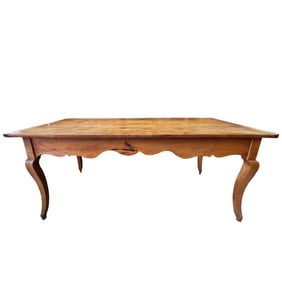 A LARGE VINTAGE FRENCH FARM STYLE DINNER TABLE