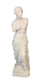ITALIAN WHITE MARBLE SCULPTURE OF 'VENUS OF MILO' CIRCA 1900