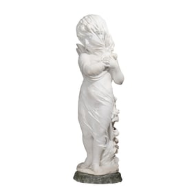 ORAZIO ANDREONI DEPICTING CUPID VEILED ITALIAN, LATE 19TH/ EARLY 20TH CENTURY
