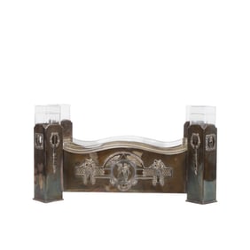 GERMAN W.M.F SILVER PLATED AND GLASS CENTERPIECE, CIRCA 1900