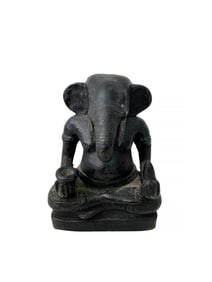 INDIAN BRONZE SEATED GANESHA STATUE