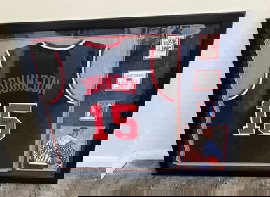 MAGIC JOHNSON DREAM TEAM PRO STYLE SIGNED JERSEY CERTIFIED BY BECKET