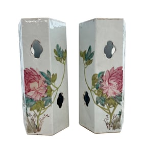 PAIR OF CHINESE  PORCELAIN HAT STANDS