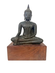 THAI BRONZE SEATED BUDDHA