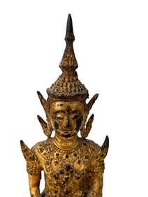 THAI GILT BRONZE SEATED BUDDHA