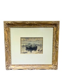 PAUL EMILE PISSARO, 'LA CHALAND SUR LA SEINE', EARLY 20TH CENTURY