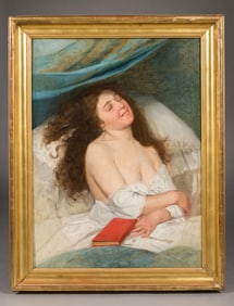 GIOVANNI PICCONE (ITALIAN 1842-1887)' PLEASURABLE THOUGHTS'