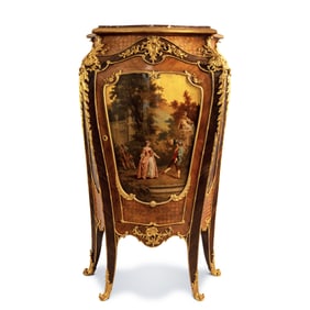 FRENCH GILT BRONZE MOUNTED COMMODE ATTRIBUTED TO ZWIENER, 19TH CENTURY