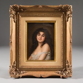 A RECTANGULAR BERLIN KPM PORCELAIN PLAQUE, 19TH CENTURY