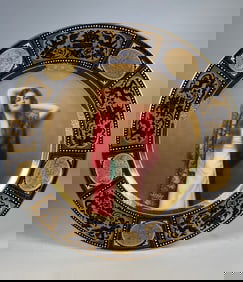 AUSTRIAN ROYAL VIENA PORCELAIN PORTRAIT PLATE TITLED 'DOLCE FAR MIENTE'