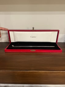 A VINTAGE CARTIER 14K GOLD AND STERLING SILVER GOLF CLUB COCKTAIL SHAKER