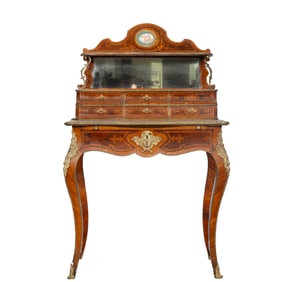 LOUIS XV STYLE FRENCH ORMOLU MOUNTED VANITY DESK, CIRCA 1900