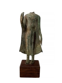 THAI BRONZE STANDING BUDDHA IN SAMABHANGA