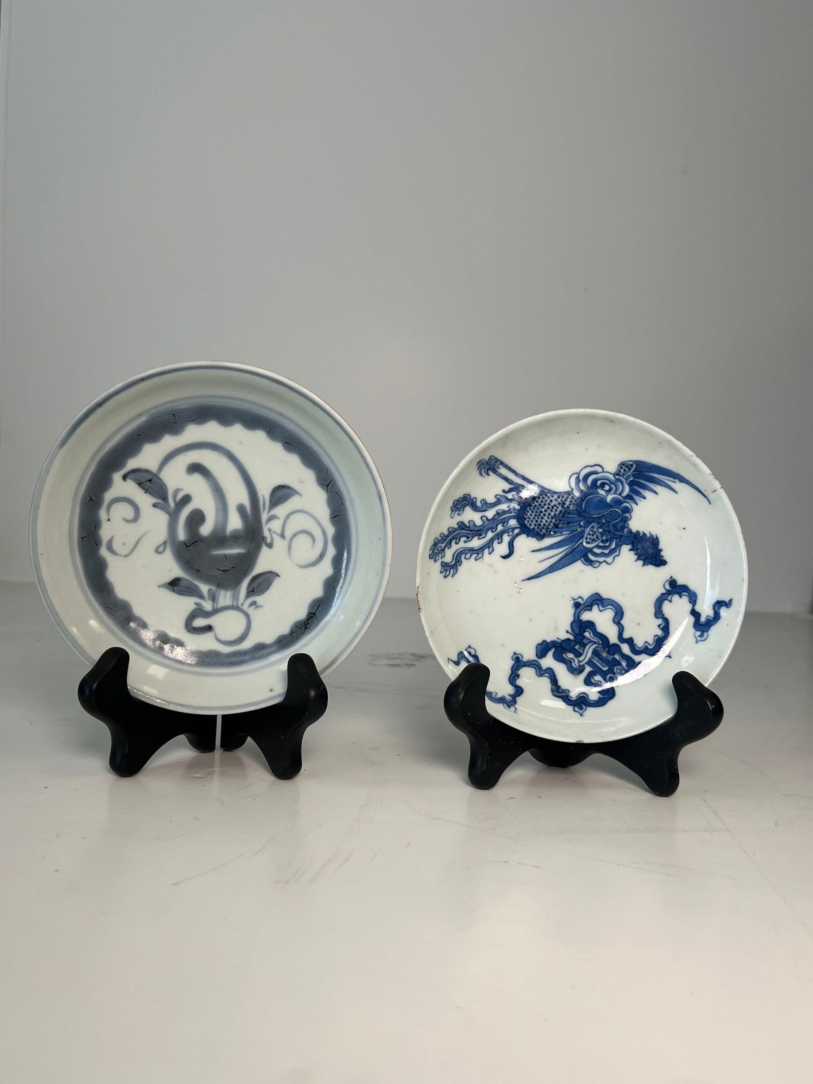 TWO CHINESE OR KOREAN DECORATED PORCELAIN DISHES (1 of 7)