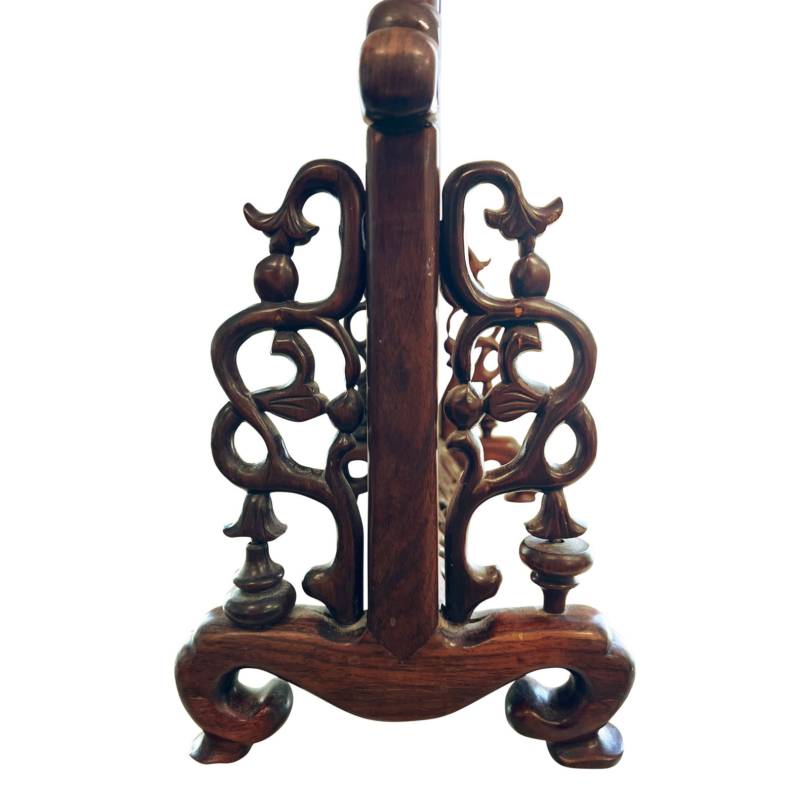 A CHINESE EXPORT ROSEWOOD MIRROR - 4