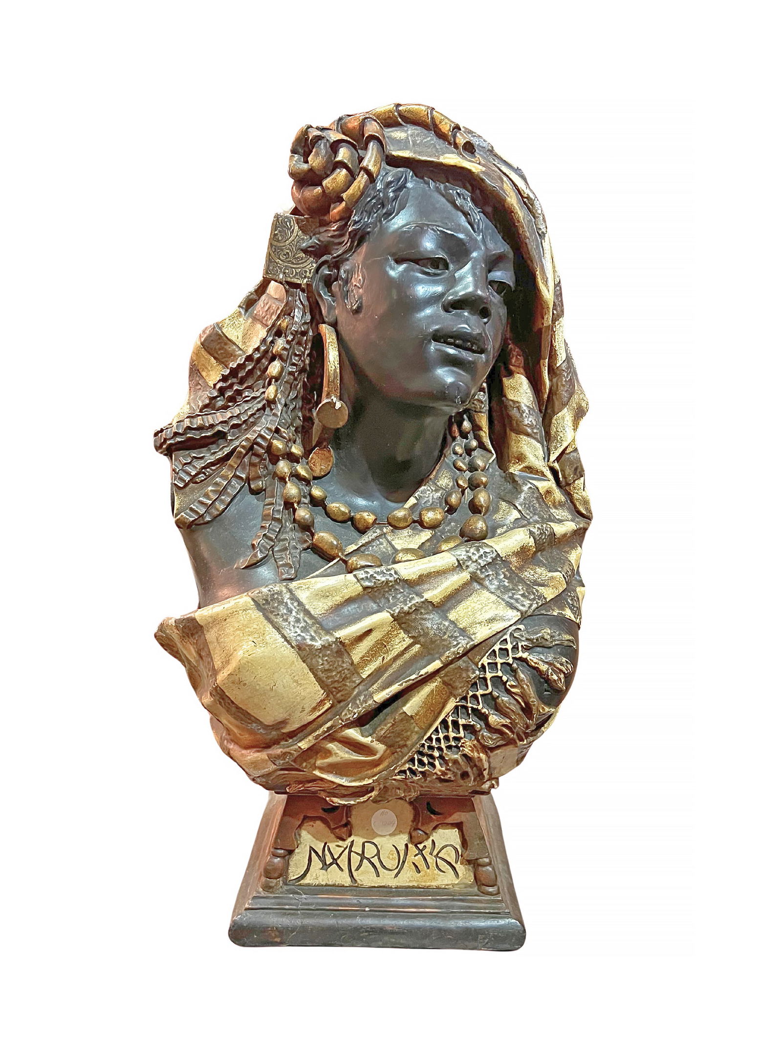 GERMAN BUST OF A MOROCCAN WOMEN BY KOENIG& LENGSFELD FACTORY, CIRCA 1900 (1 of 5)