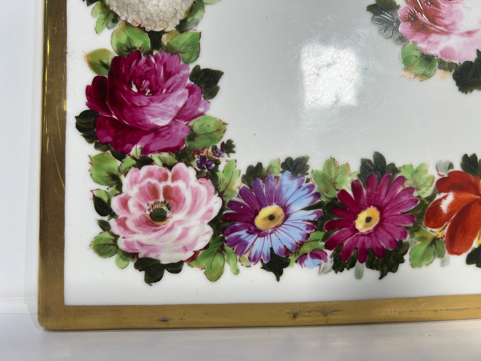 A FRENCH LIMOGES PORCELAIN RECTANGULAR PLAQUE - 3