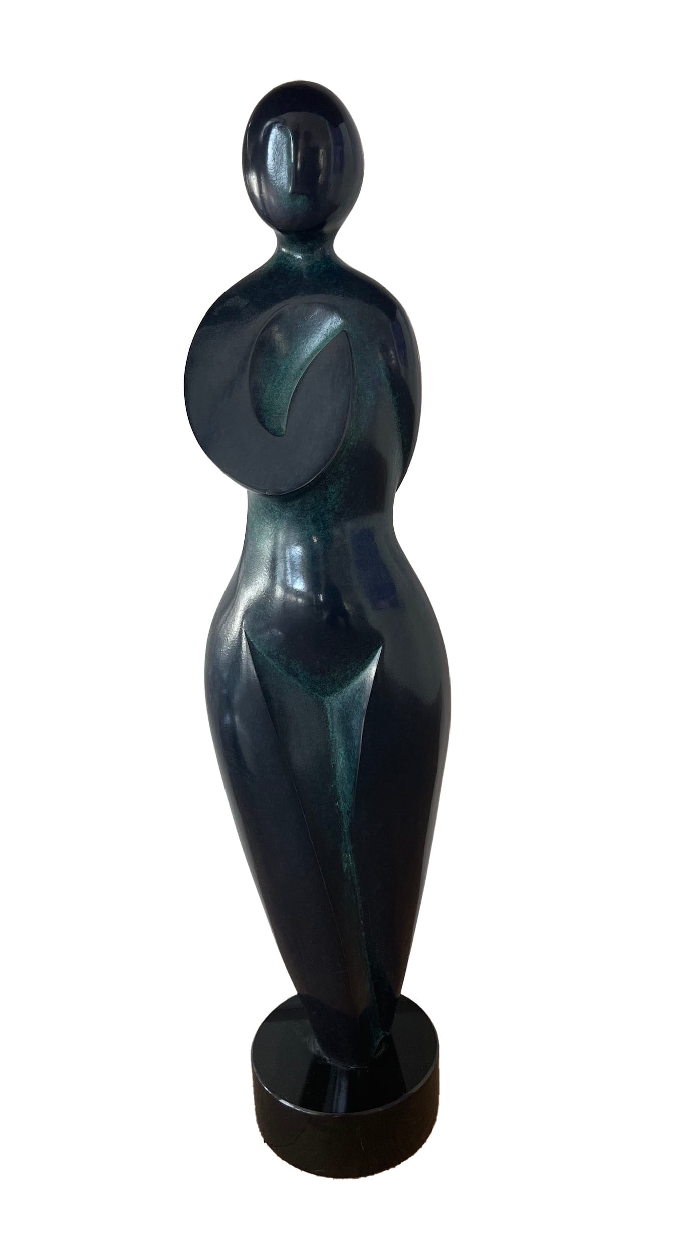 FRED NAGEL MODERN BRONZE SCULPTURE, CIRCA 1950: FRED NAGEL MODERN BRONZE SCULPTURE, CIRCA 1950, signed on bottom of the bronze, Dimensions: Height: 25" Width: 6"