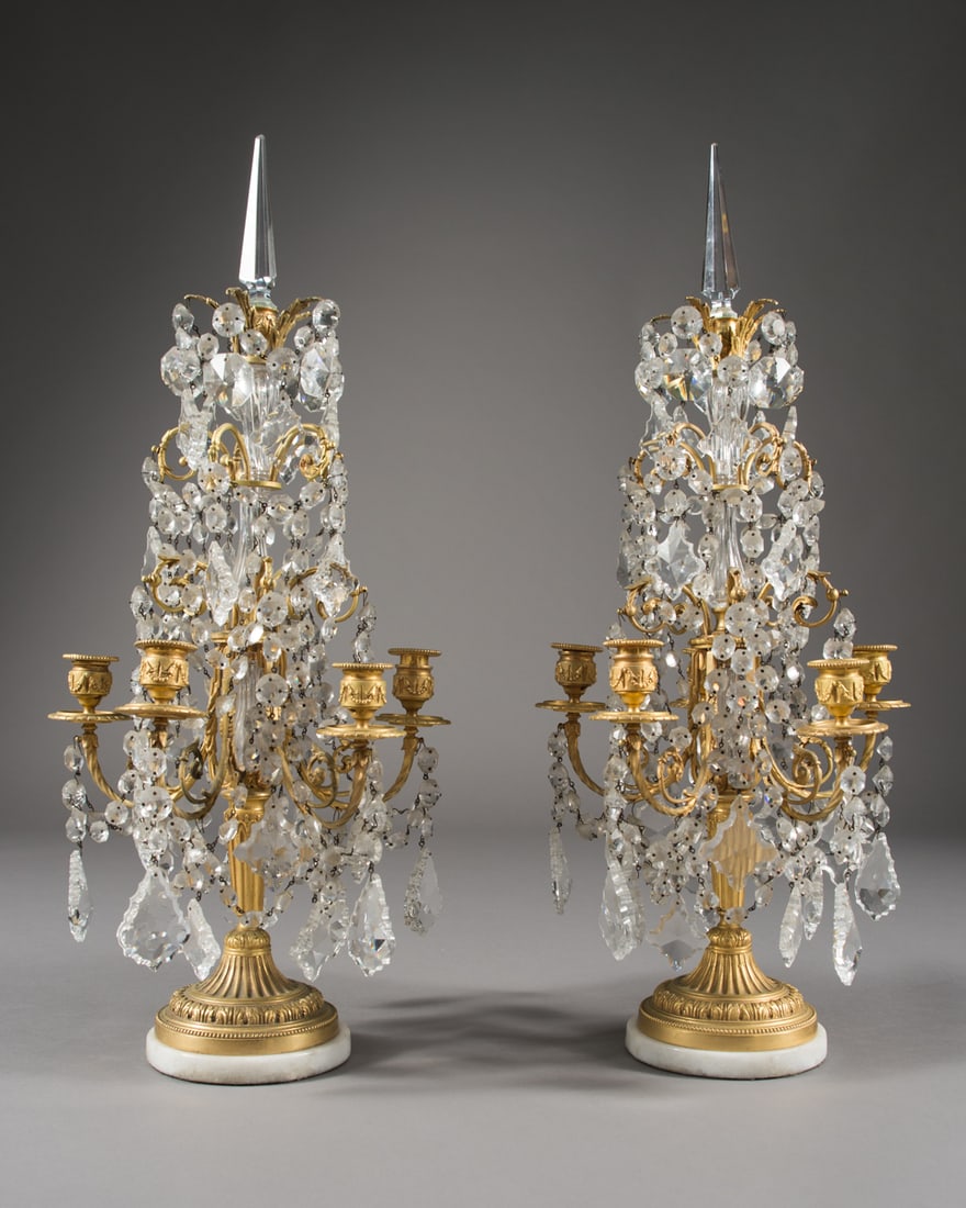 A PAIR OF FRENCH LOUIS XV STYLE GILT BRONZE GIRANDOLES, CIRCA 1880 (1 of 6)
