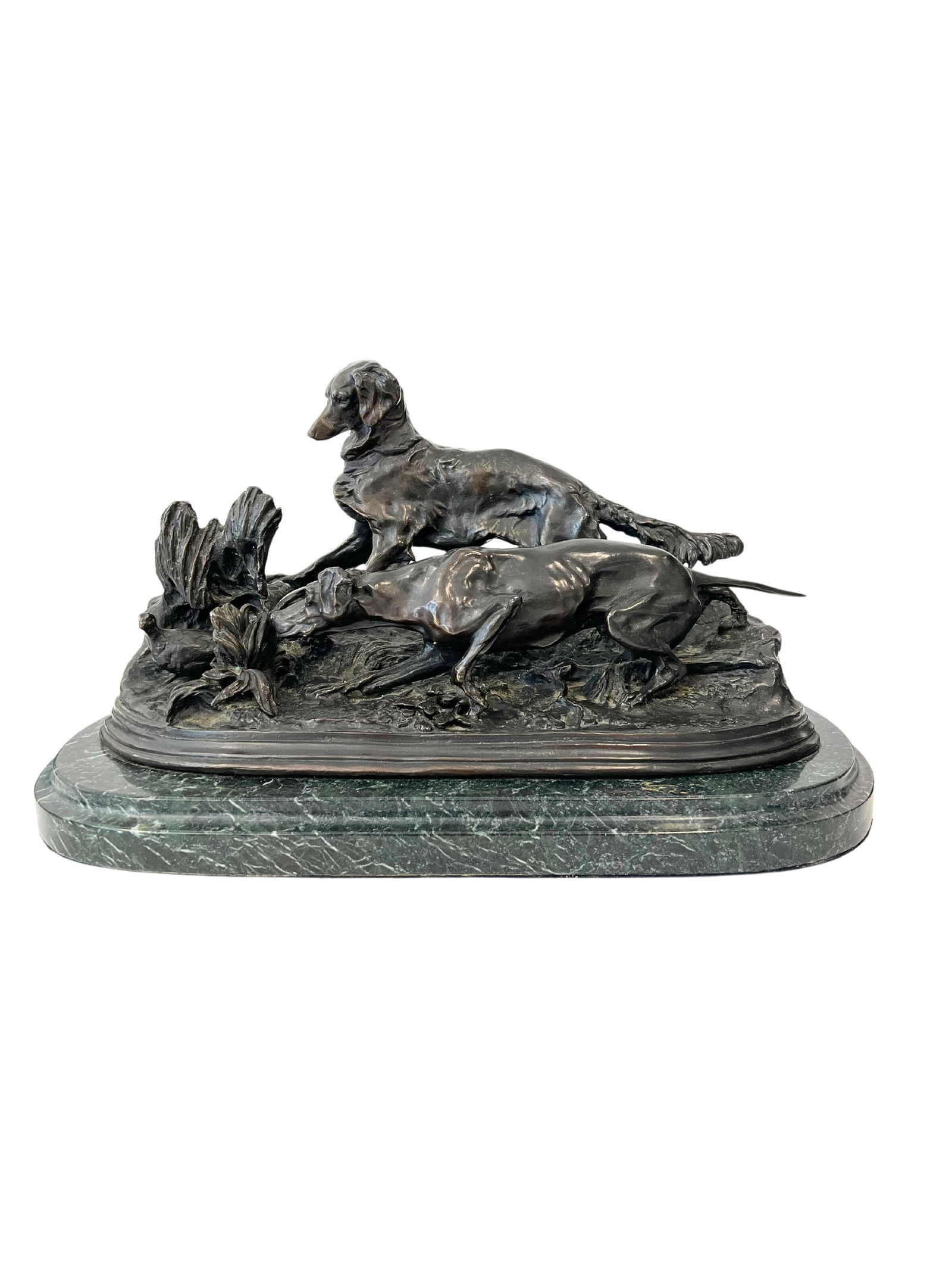 PIERRE- JULES MENE FRENCH PATINATED BRONZE "PARTRIDGE HUNT", LATE 19TH CENTURY (1 of 7)