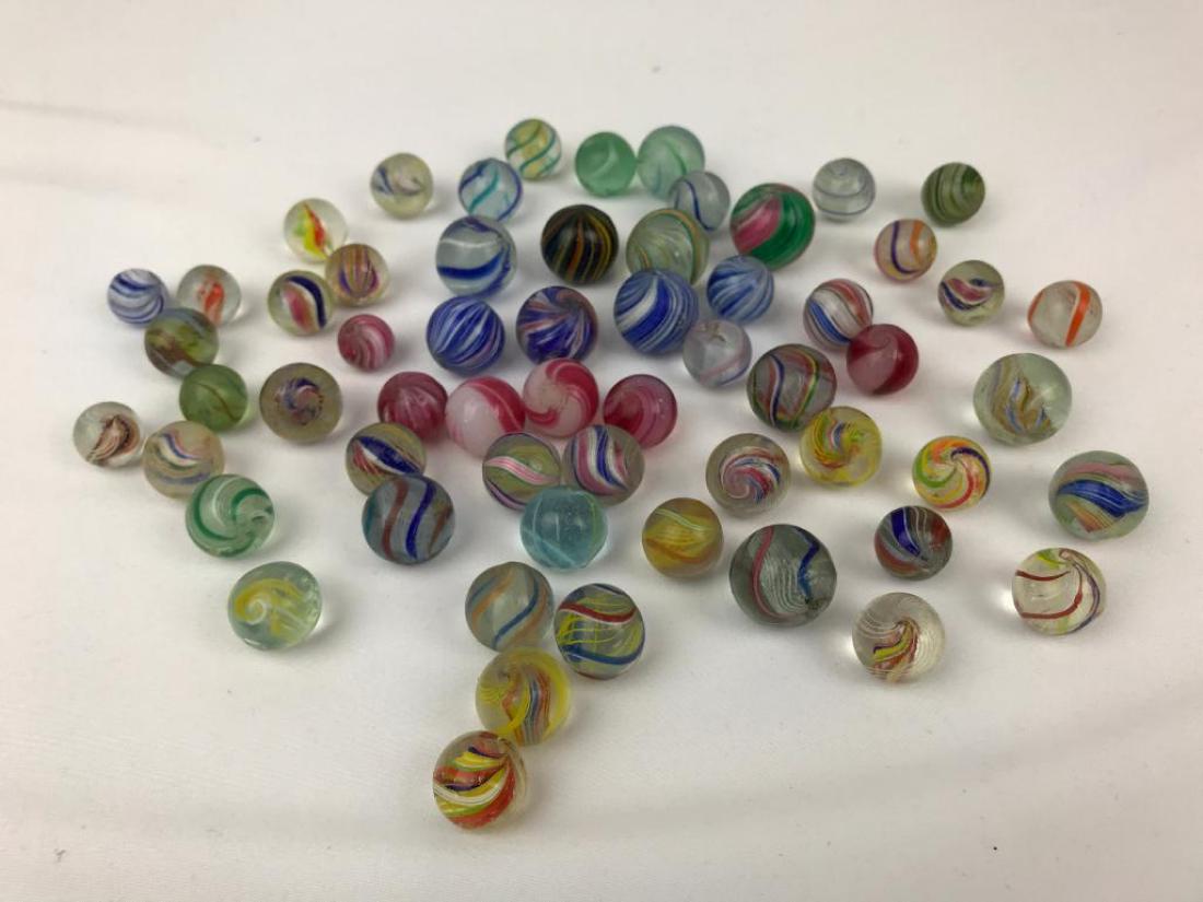 Wonderful Collection of 59 German Cane Marbles (1 of 10)