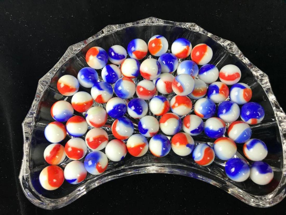A Collection of "FREEDOM Marbles" Red, White and Blue (1 of 7)