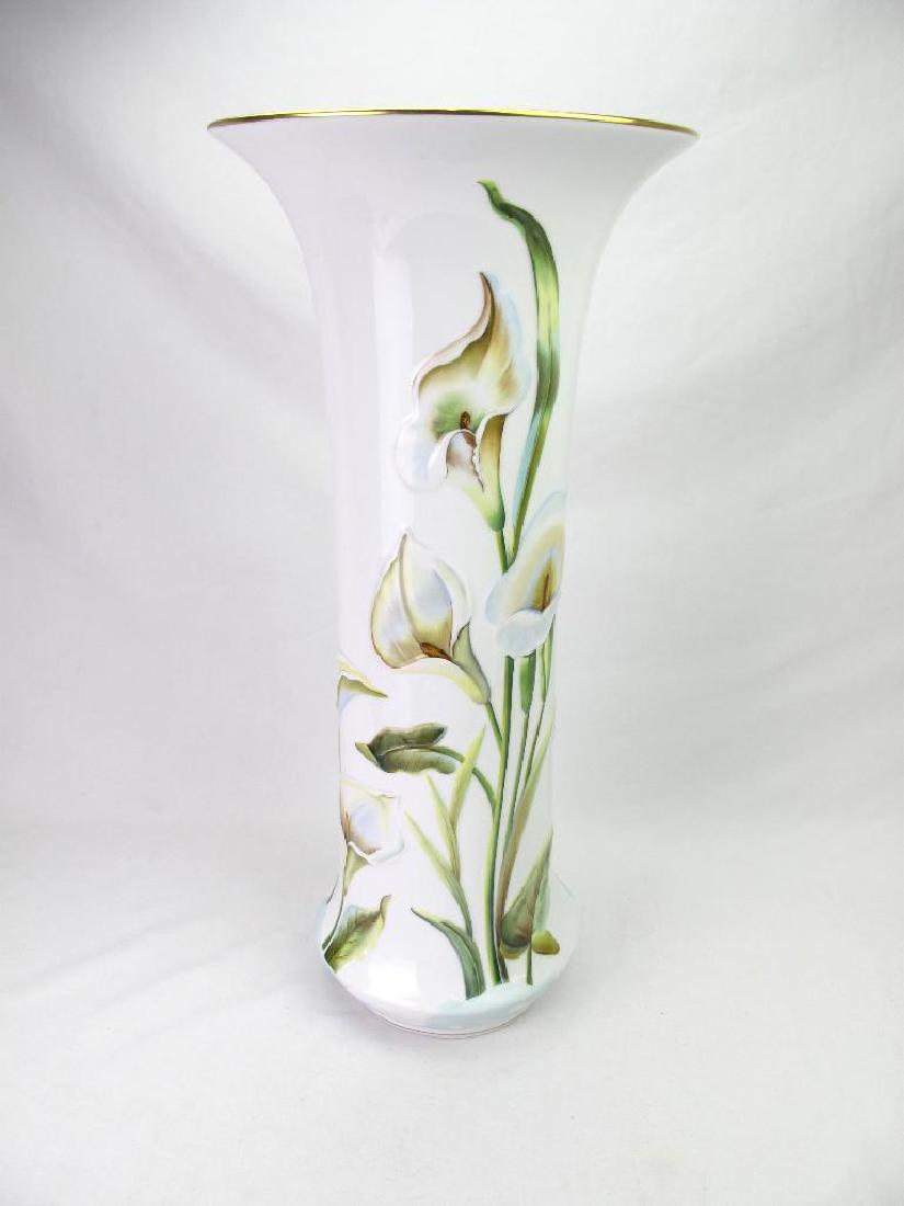 Large 21" Tall Herend Hand Painted Enamel Calla Lily (1 of 4)