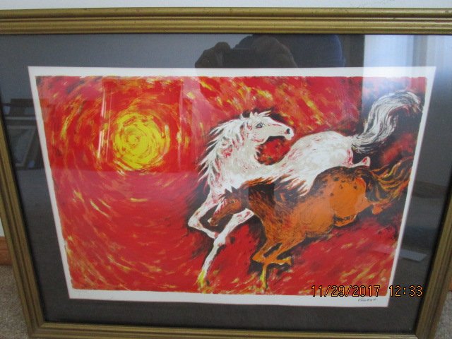 Vasant, Lithograph 'Vertigo Prancers' (1 of 2)