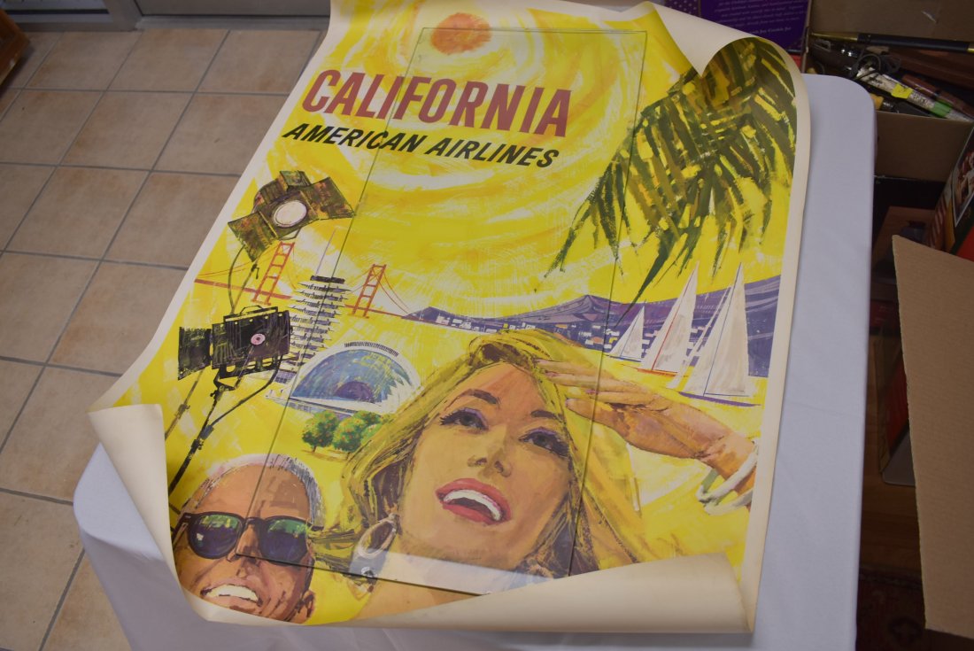 Vintage American Airlines California Travel Poster (1 of 2)