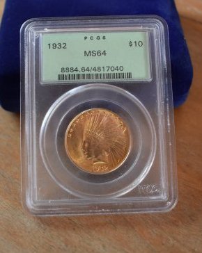 1932 $10 Gold Coin PCGS OGH Old Green Label (1 of 3)
