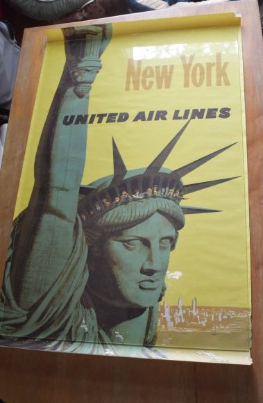 Original Stan Galli New York United Airlines Poster (1 of 3)