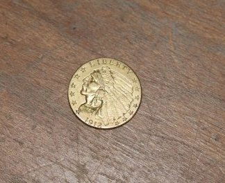 1912 $2.50 Gold Indian Head Coin (1 of 2)