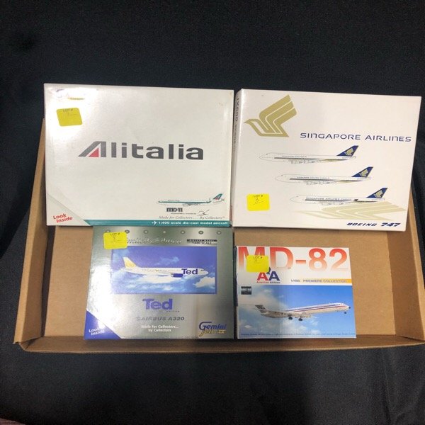 Four Diecast Model Airplanes 1:400 (1 of 1)
