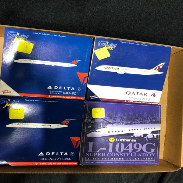 Four Diecast Model Airplanes 1:400 (1 of 1)