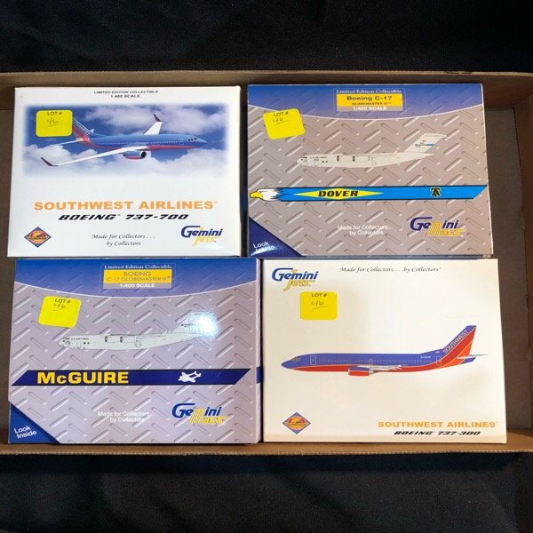 Four Diecast Model Airplanes 1:400 Gemini Jets (1 of 1)