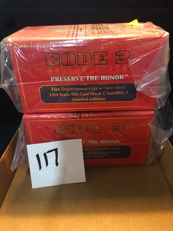 Lot of Two FDNY Code 3 Limited Edition Trucks (1 of 2)