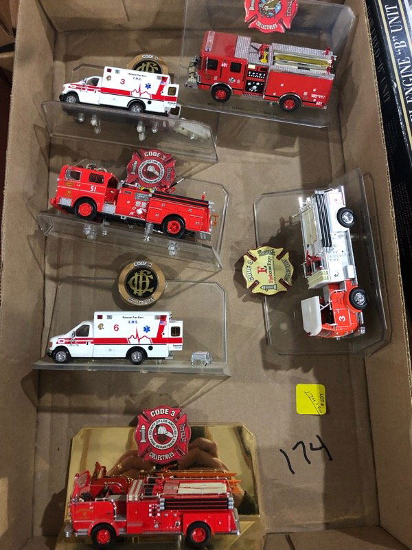 6pc Code 3 Die-Cast Fire Engine Truck Lot (1 of 2)