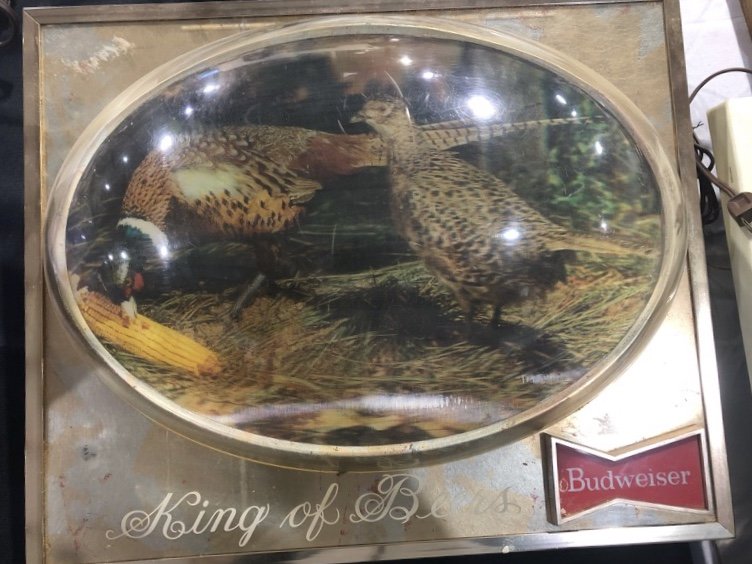 Budweiser Bubble Pheasant Beer Sign Vintage  Light (1 of 3)